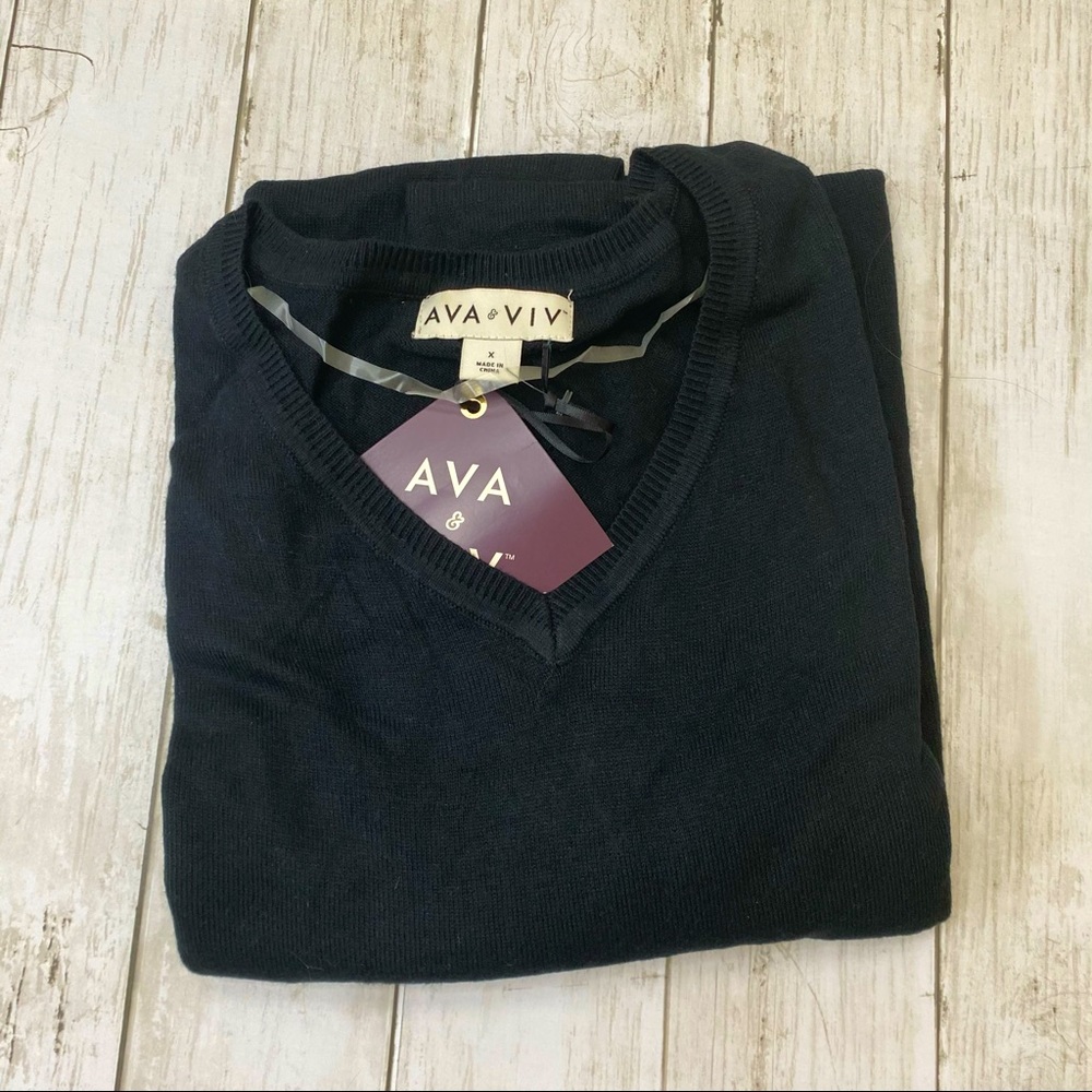 ❤️NWT AVA & VIV BLACK PLUS SIZE SWEATER